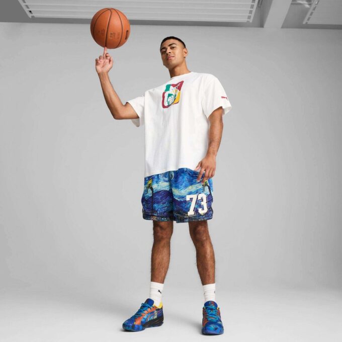 Dylan Exhibit Men 7″ All-Over-Print Shorts Dylan Exhibit Men 7″ All-Over-Print Shorts