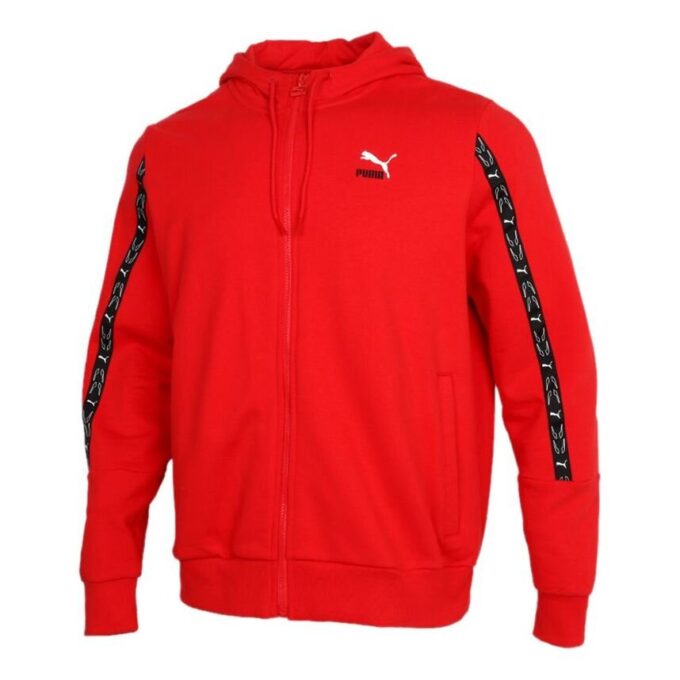 Elevate Hooded Full-Zip Jacket “Red Black”