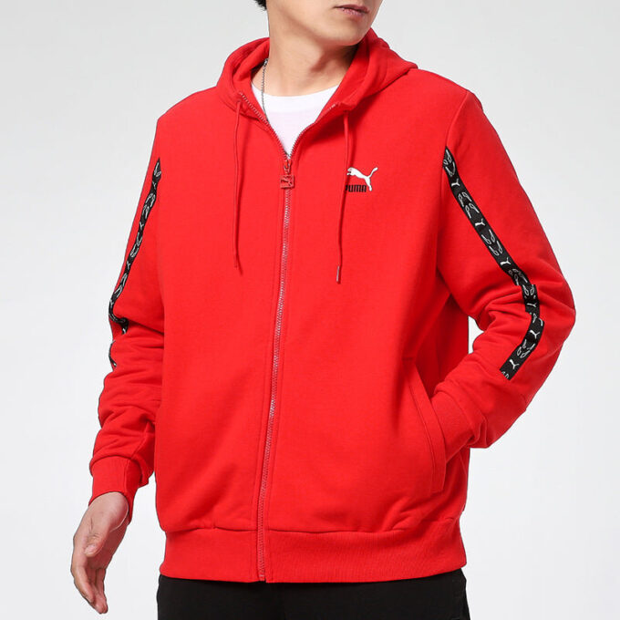 Elevate Hooded Full-Zip Jacket “Red Black”