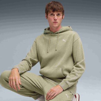 Elevated Essentials Acid Wash Men Fleece Hoodie