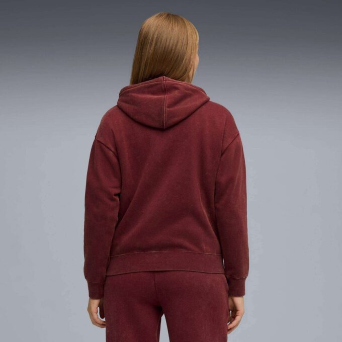 Elevated Essentials Acid Wash Women Fleece Hoodie Elevated Essentials Acid Wash Women Fleece Hoodie