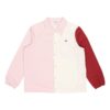 Embroidered Small Label Contrasting Colors Sports Woven Logo Jacket Pink