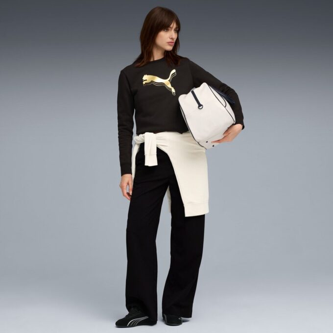 Essentials Metallic Women Crew Neck Sweatshirt Essentials Metallic Women Crew Neck Sweatshirt