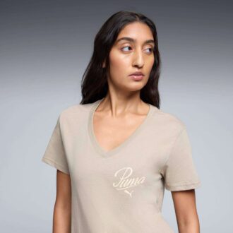 Essentials Script Women V-Neck Tee