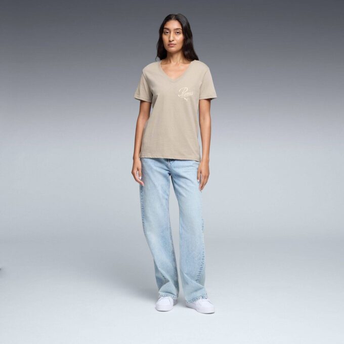 Essentials Script Women V-Neck Tee Essentials Script Women V-Neck Tee