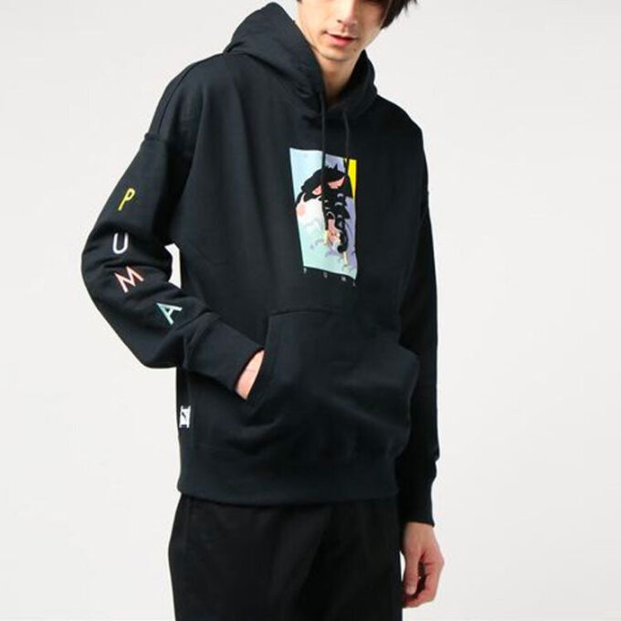 Fierce Cat Graphic Hoodie “Black”