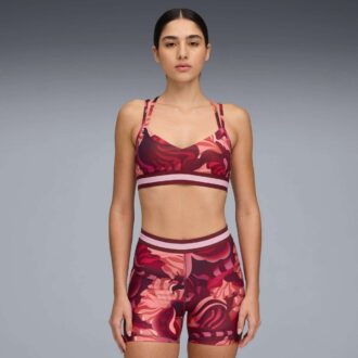 Floral Ribbon Women Moisture Wicking, Low Impact Sports Bra Floral Ribbon Women Moisture Wicking, Low Impact Sports Bra