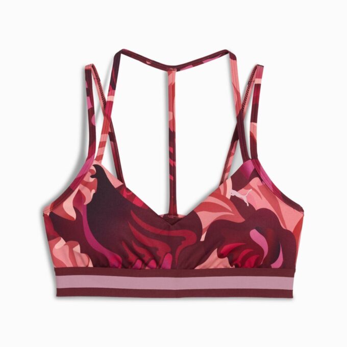 Floral Ribbon Women Moisture Wicking, Low Impact Sports Bra Floral Ribbon Women Moisture Wicking, Low Impact Sports Bra
