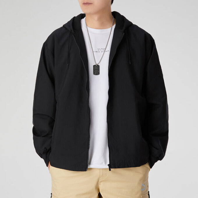 Full-Zip Hooded Jacket “Black”
