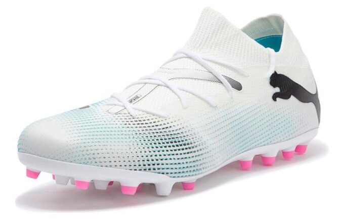 Future 7 Match MG Cleats “White Blue Pink”