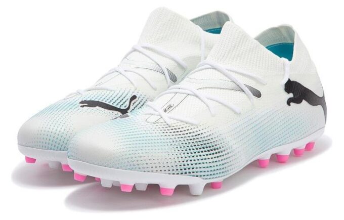 Future 7 Match MG Cleats “White Blue Pink”