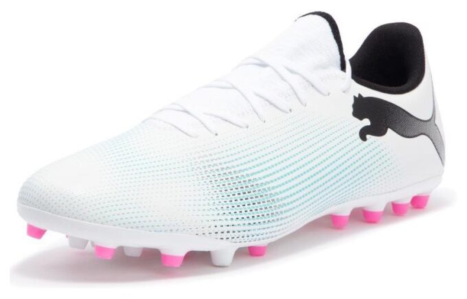Future 7 Play MG Cleats “White Blue Pink”