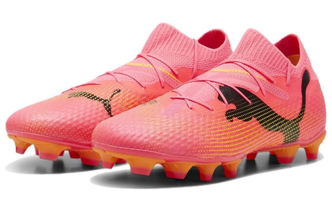 Future 7 Pro FG/AG Lace Up Soccer Sneakers “Pink”