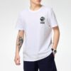 Graffiti Photo Print Short Sleeve T-Shirt “White Blue Red”