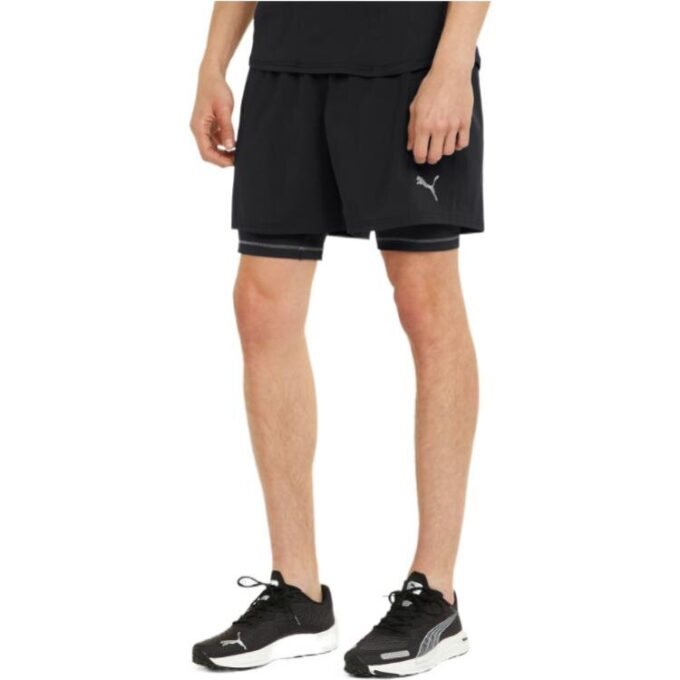 Graphic 2-In-1 5 Running Shorts “Black”