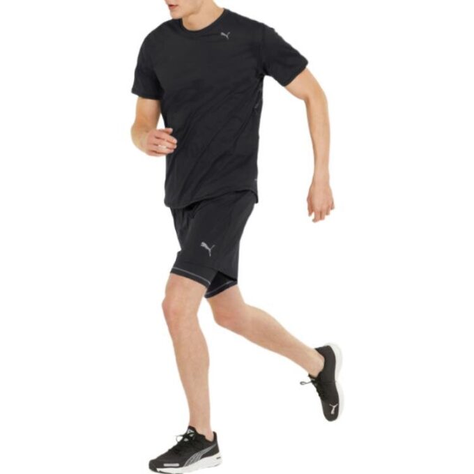 Graphic 2-In-1 5 Running Shorts “Black”