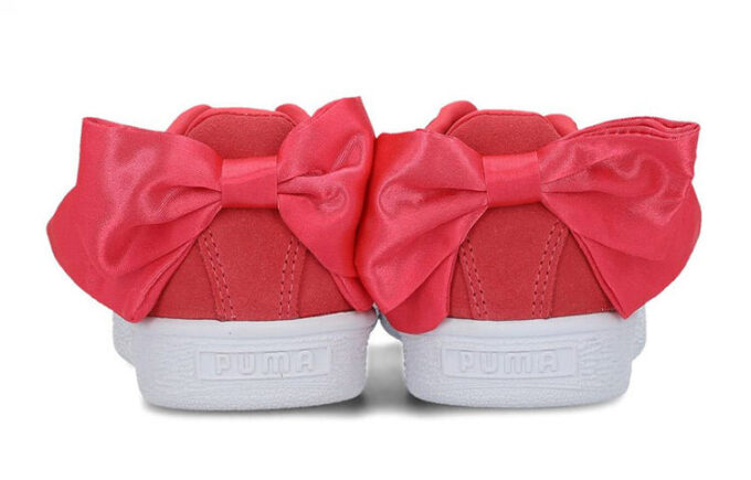 (GS) Suede Bow “Red White”
