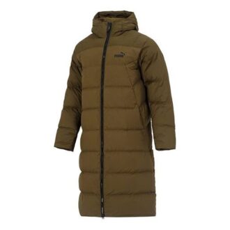 Hooded Down Coat Jacket “Brown”