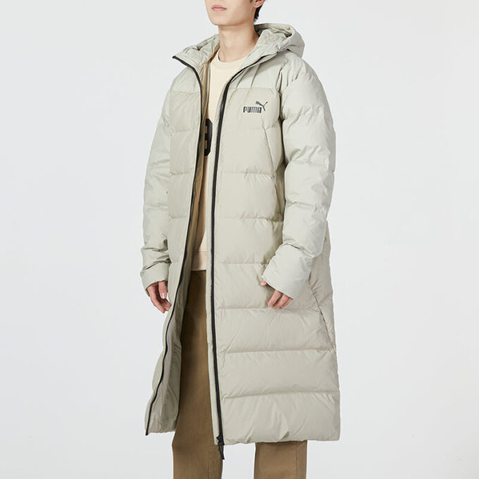 Hooded Down Coat Jacket “White”