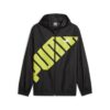 Hooded Graphic Windbreaker Jacket “Black Yellow”