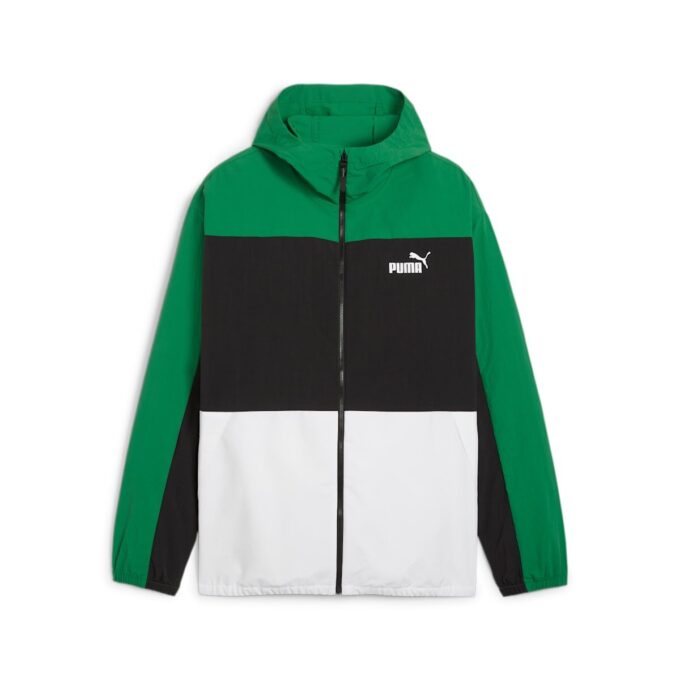 Hooded Windbreaker Jacket “Black Green”