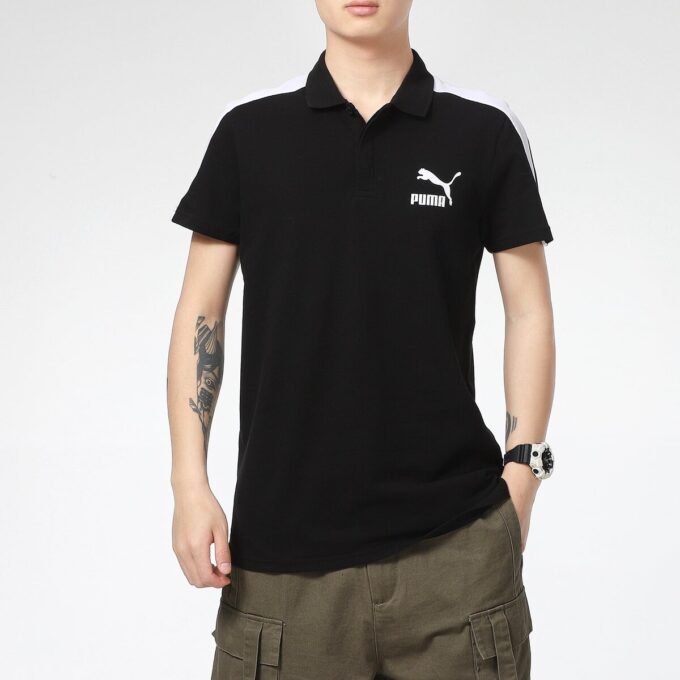 Iconic T7 Polo Shirt “Black White”