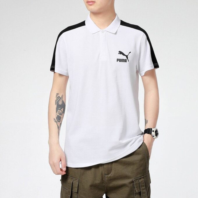 Iconic T7 Polo Shirt “White Black”