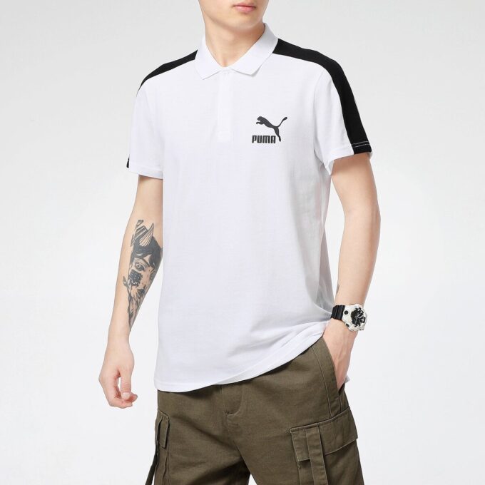 Iconic T7 Polo Shirt “White Black”
