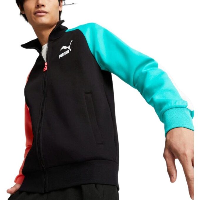 Iconic T7 Track Jacket DK “Black Blue Red”