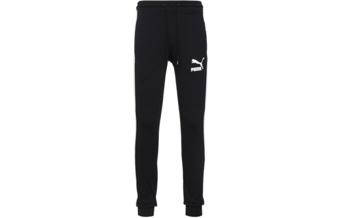 Iconic T7 Track Pants “Black White”