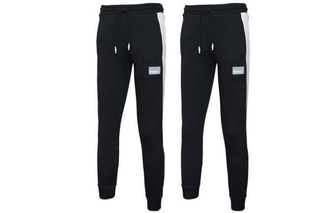 Iconic T7 Track Pants “Black White”