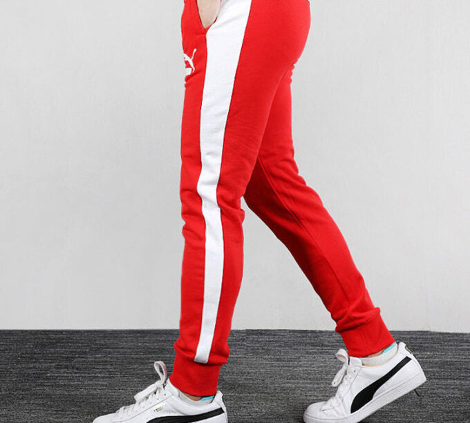 Iconic T7 Track Pants “Red White”