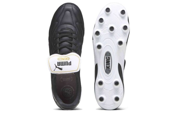 King TOP FG Football Boots “Black White”