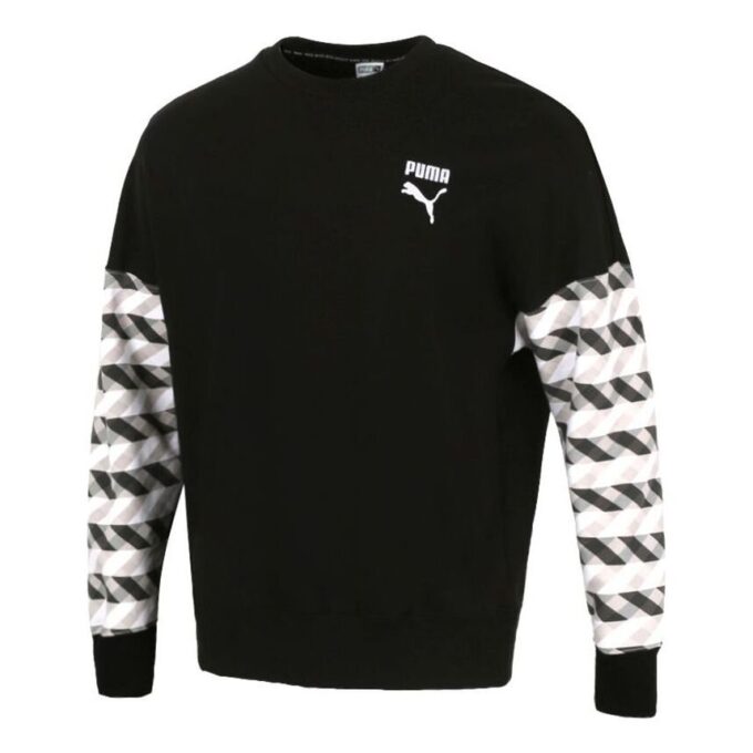 Kontrast Crew Neck Sweater “Black White”