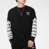 Kontrast Crew Neck Sweater “Black White”