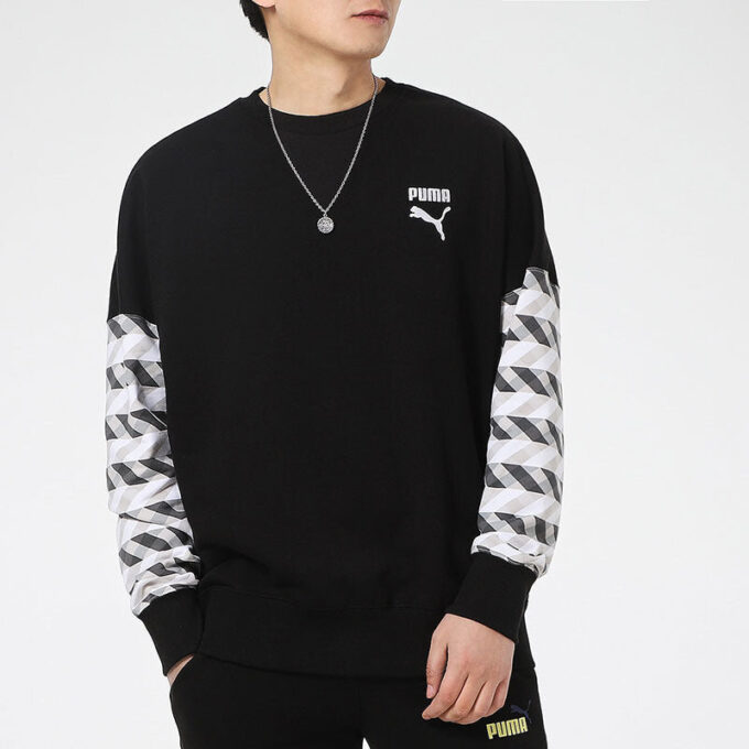 Kontrast Crew Neck Sweater “Black White”