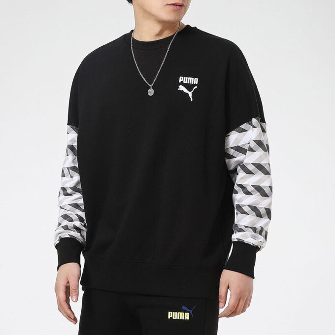 Kontrast Crew Neck Sweater “Black White”