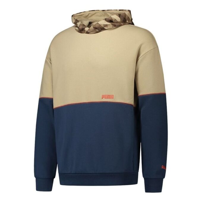 Kontrast Hoodie “Tan Blue”