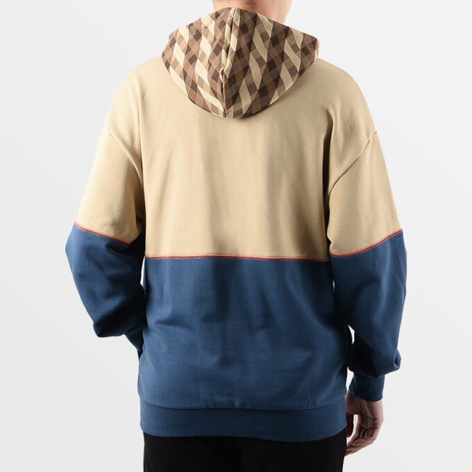 Kontrast Hoodie “Tan Blue”