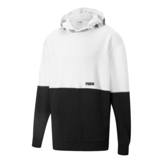 Kontrast Hoodie “White Black”