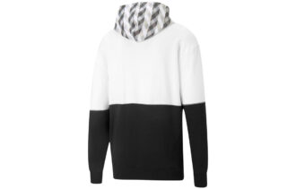 Kontrast Hoodie “White Black”