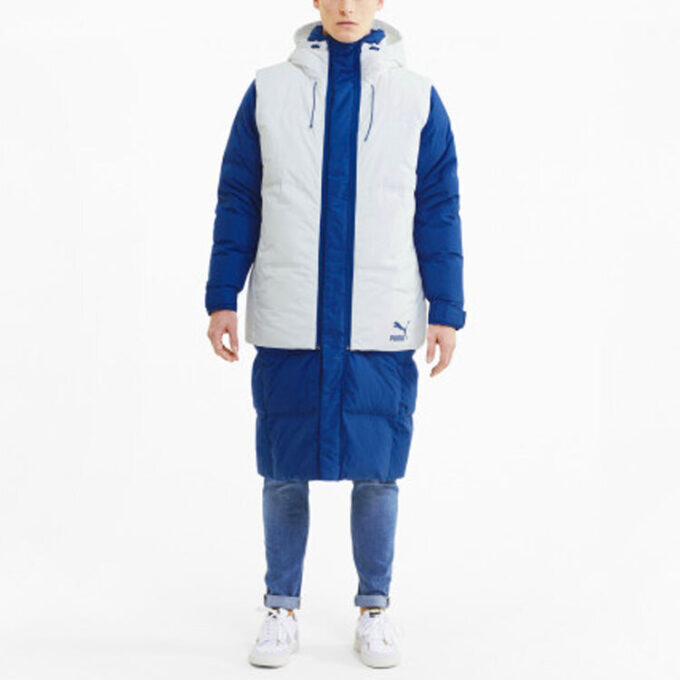 Layer Down Jacket “Blue White”