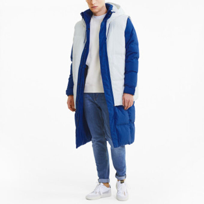 Layer Down Jacket “Blue White”