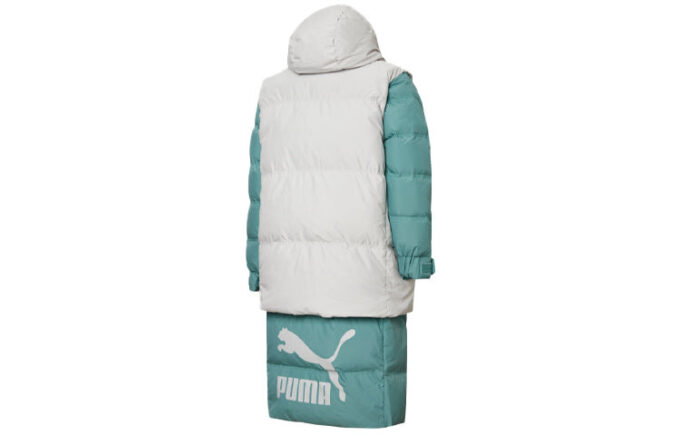 Layer Down Jacket “Teal White”