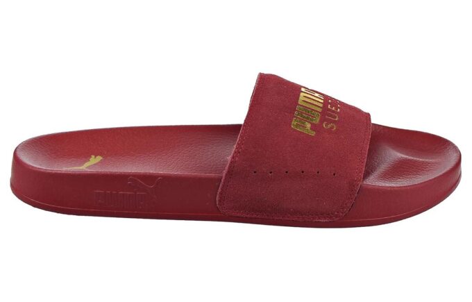 Leadcat 2.0 Suede Slides “Red Gold”