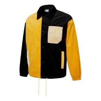 Logo Cord Coach Jacket “Black”