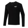 Logo Print Training Sports Breathable Round Neck Long sleeve T Shirt Men s Black