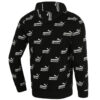 Logo Printed Casual Sports Hooded Sweater Men”s Black