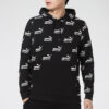 Logo Printed Casual Sports Hooded Sweater Men”s Black