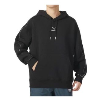 Logo Printed Hoodie “Black White”